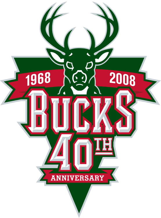 Milwaukee Bucks 2008 Anniversary Logo DIY iron on transfer (heat transfer)